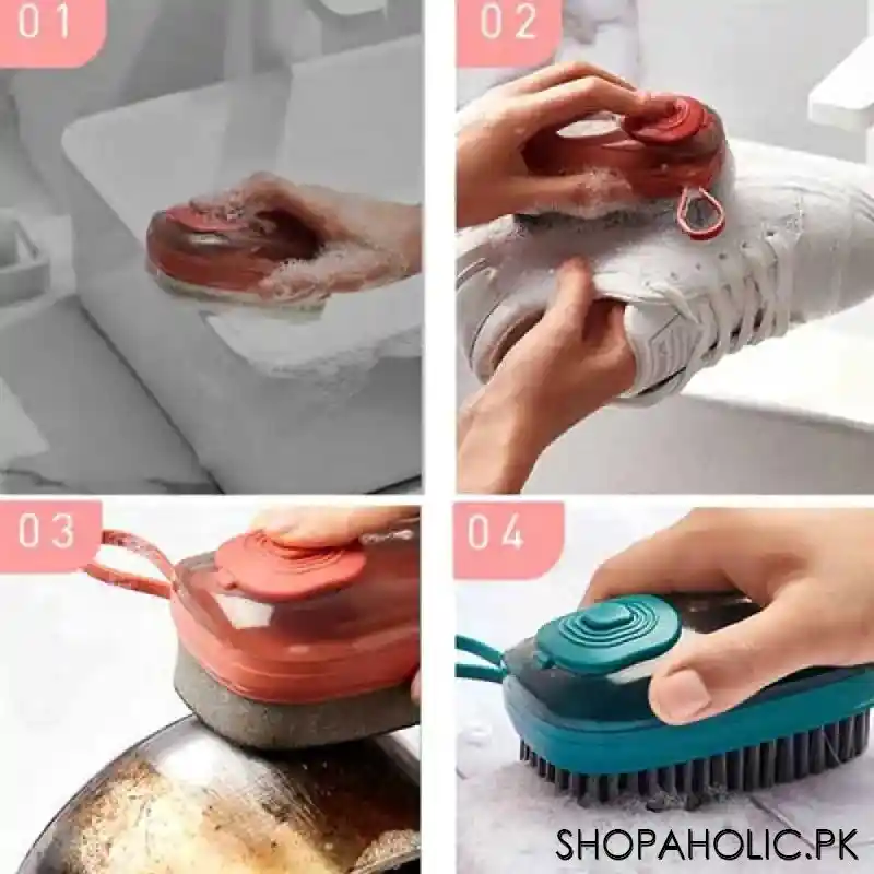 2 in 1 Automatic Liquid Adding Cleaning Brush