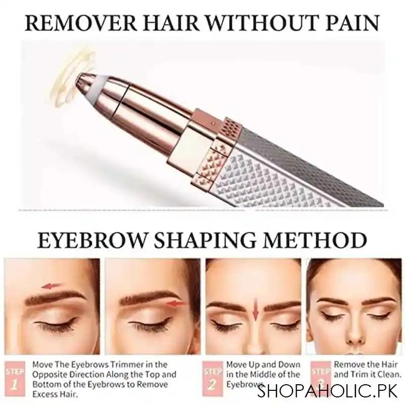 2-in-1 Rechargeable Facial and Eyebrow Hair Remover Trimmer for Women