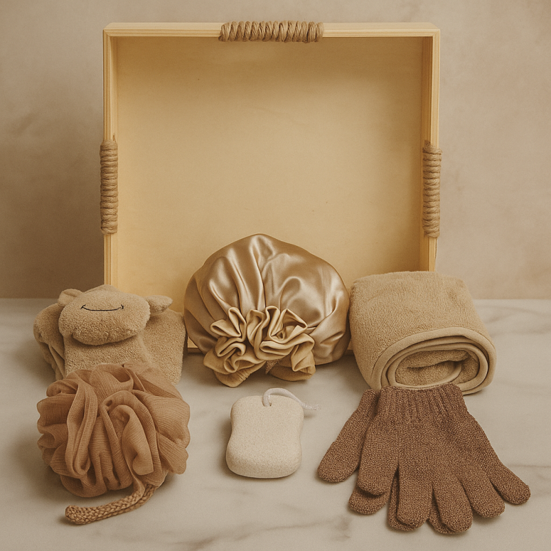 Deluxe Spa Bath Accessories Gift Set with Wooden Box Spa Accessories