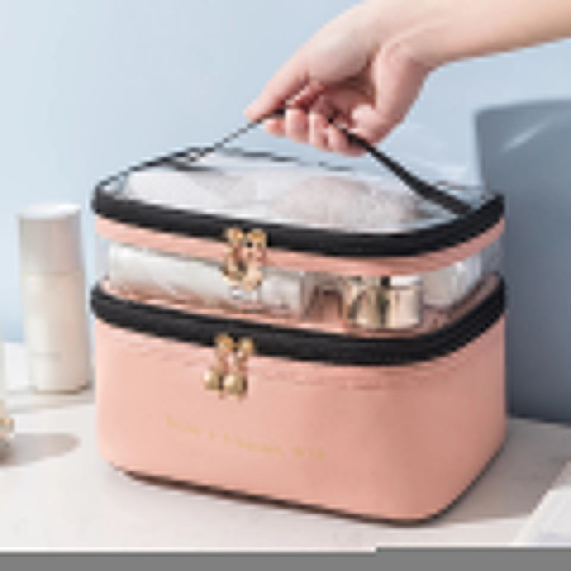 Dual Compartment cosmetic bag