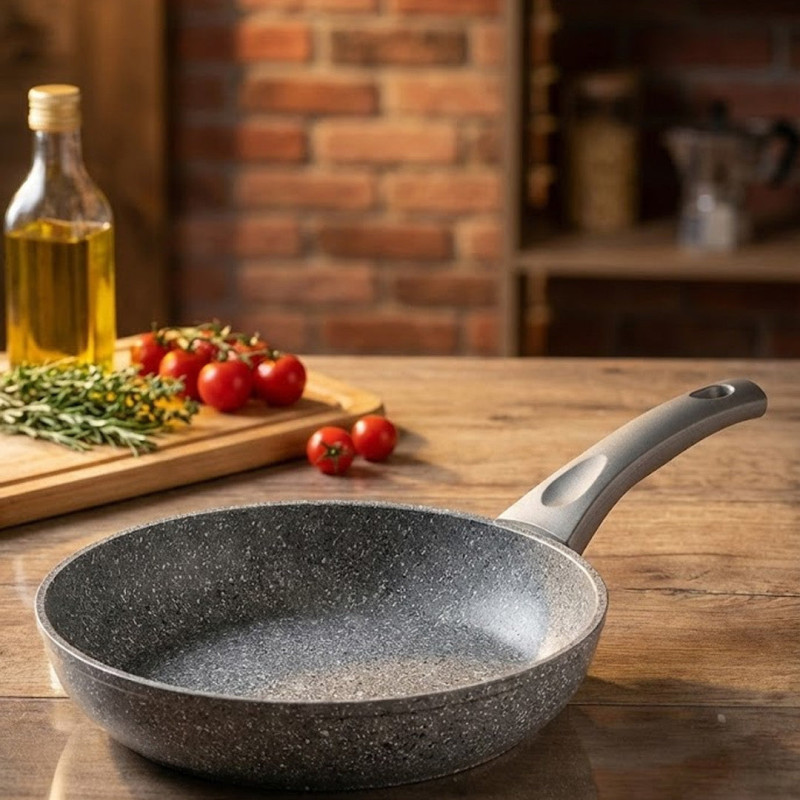 O.M.S Frying Pan Turkish Premium – Grey | 18cm / 26cm / 28cm / 30cm / 32cm