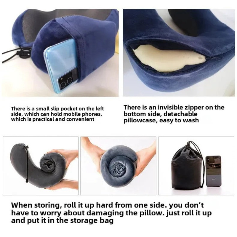 Neck Pillow Travel  U-Shaped Print Pillow Comfortable Supportive
