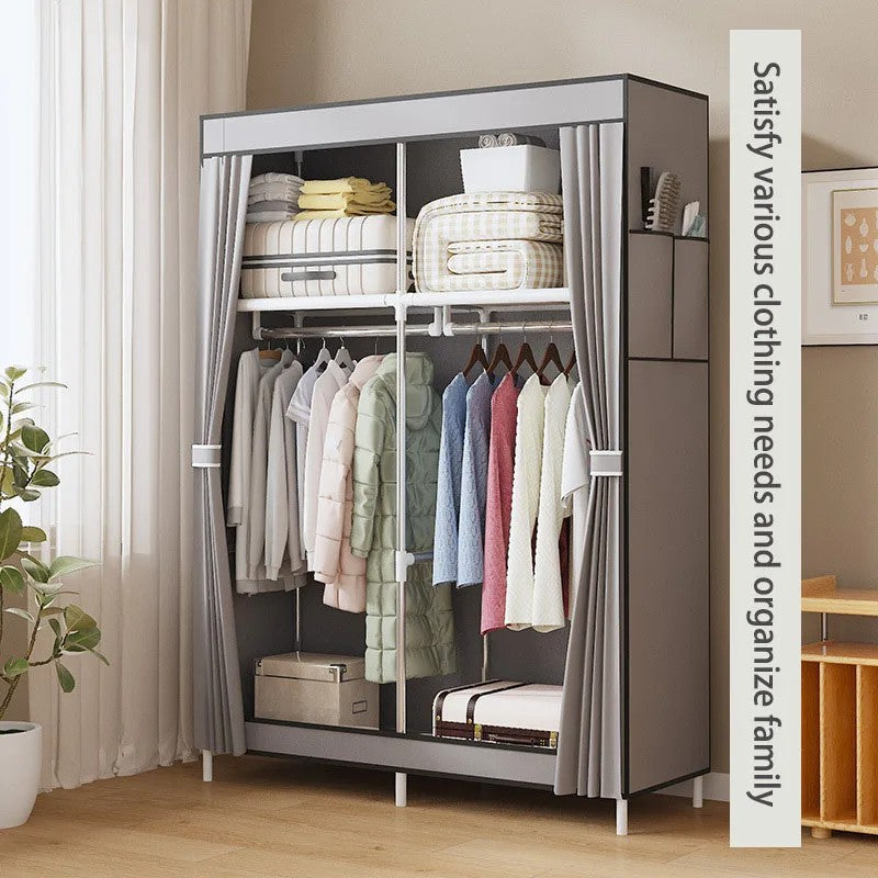 Assembled Simple Cloth Wardrobe Home Bedroom Dormitory Storage Cabinet Large capacity clothing storage