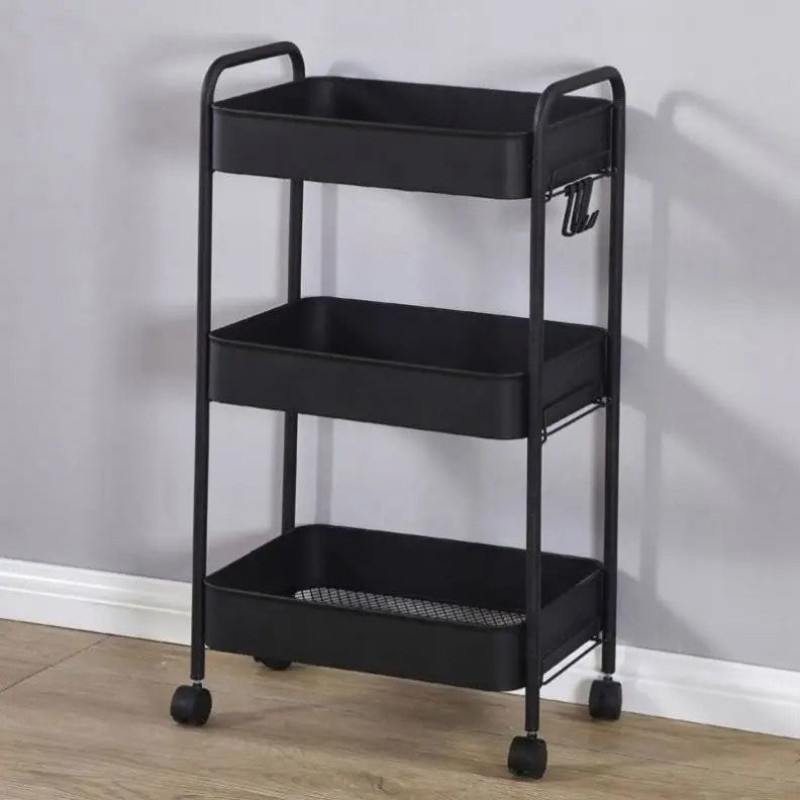 Trolley With Storage Tier Island Premium 4 Drawer Wheel Rolling Home Restaurant Serving Locking Food Kitchen Cart