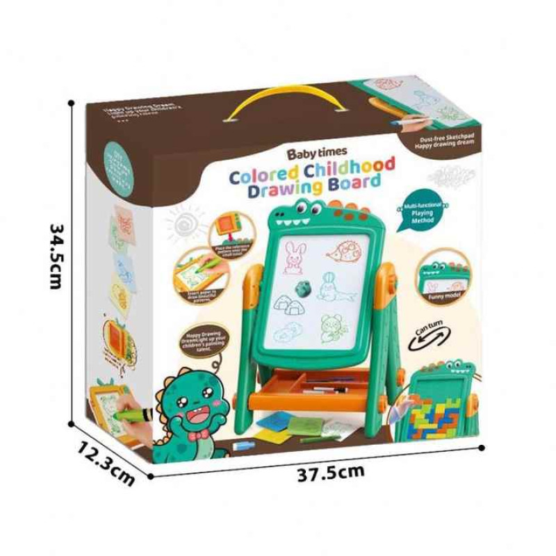 2 in 1 Crocodil Learning Board Drawing Board + Russian Building Blocks
