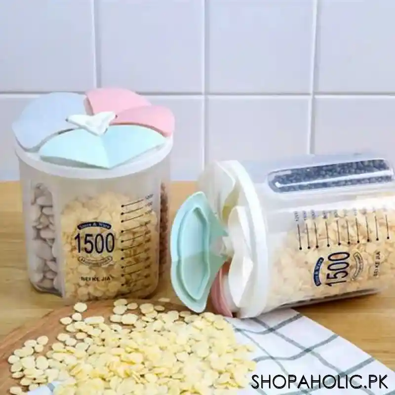 3 Partition Food storage Container Jar - 1500ml