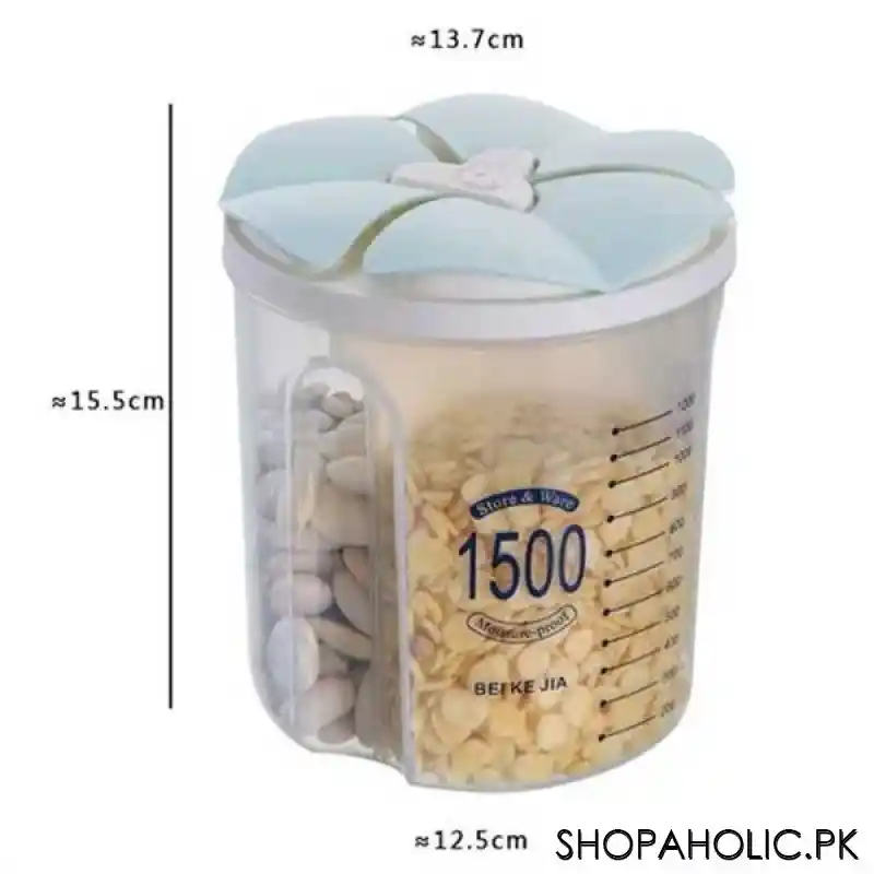 3 Partition Food storage Container Jar - 1500ml
