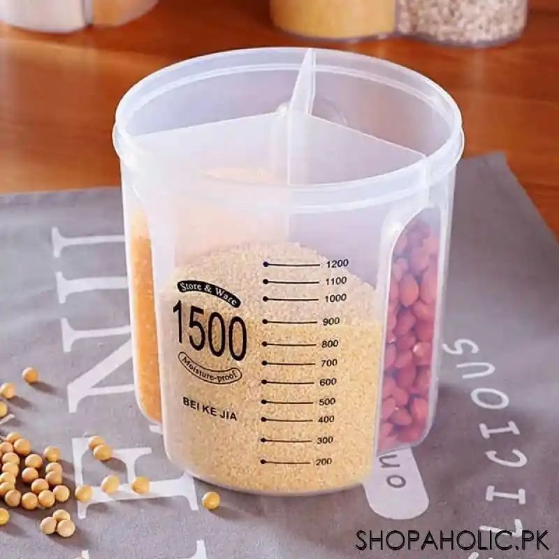 3 Partition Food storage Container Jar - 1500ml