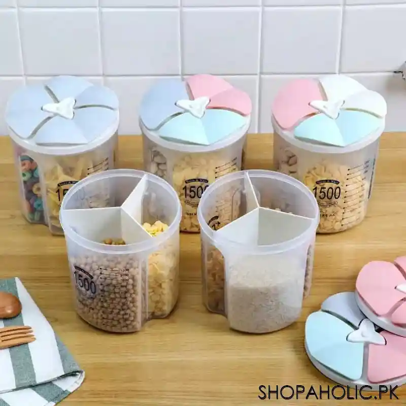 3 Partition Food storage Container Jar - 1500ml