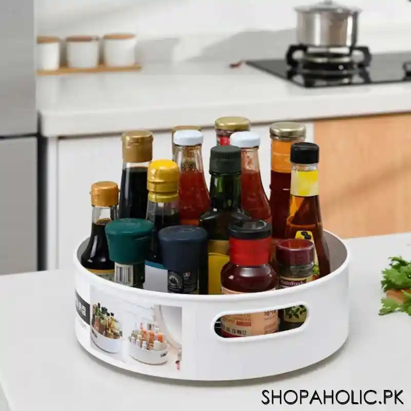 360° Rotating Kitchen Countertop Organizer Tray (Lazy Susan)