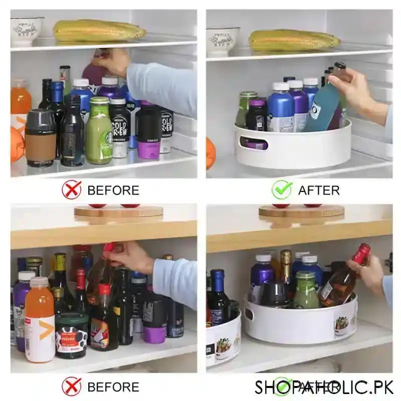 360° Rotating Kitchen Countertop Organizer Tray (Lazy Susan)