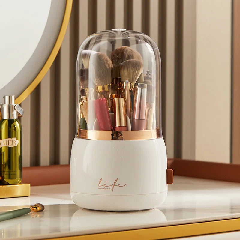 Luxury Rotating Makeup Brush Holder