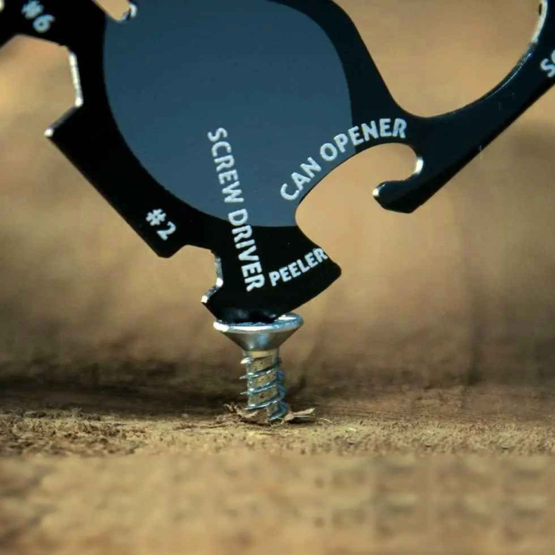 18 in 1 Credit Card Size Multi-Tool for Quick Repairs & Can Opener