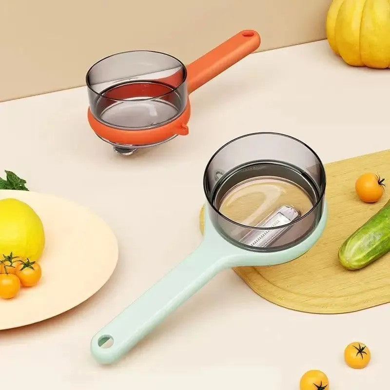 New Potato Peeling Knife Vegetable Peeler with Peelings Storage Bucket Multi-Function Fruit Planing Scraper Kitchen Tools Gadget