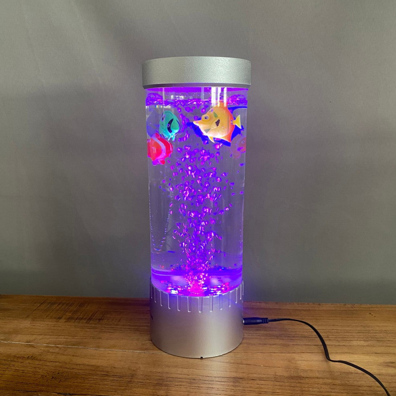LED Desktop Fish tank Fantasy Fish Lamp Led Bubble Lights Acrylic Toy Fish Decor Water Dancing Tube
