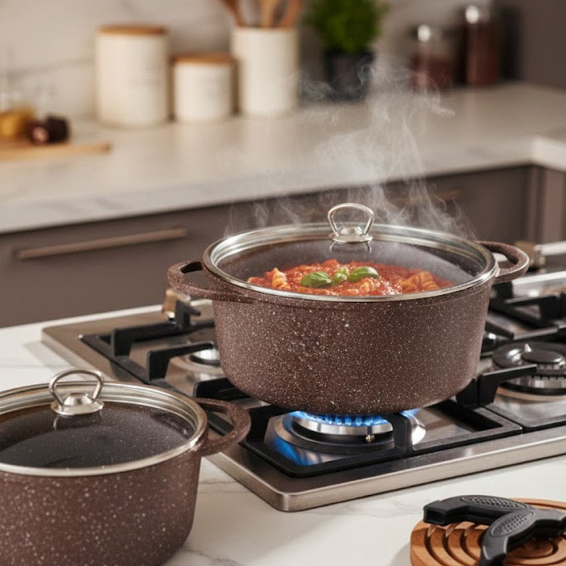 Falez NOVA 9 Pcs Cooking Set | Turkish Nonstick Cookware Pakistan