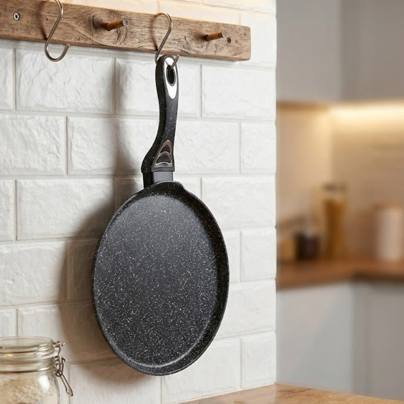 Black Textured Nonstick Fry Pan | Durable Cooking Pan | Multiple Sizes