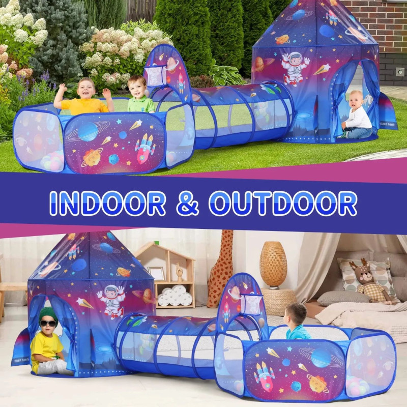 3in1 Space Castle Tent House For Kids + Free 50 Balls