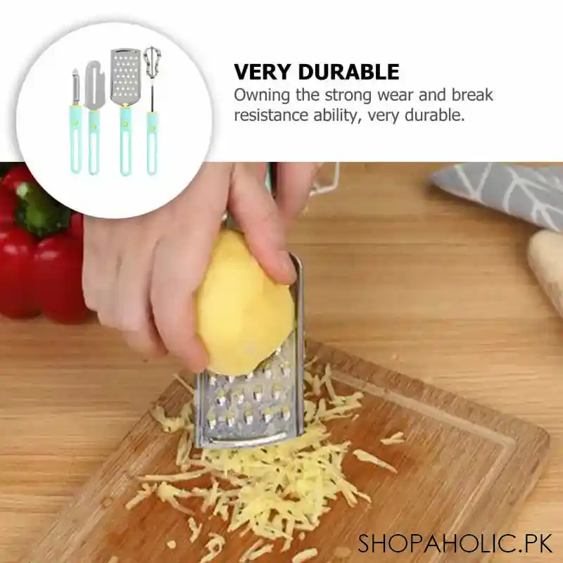 4 in 1 Multifunctional Whish Eggbeater, Grater, Paring and Digging Knives