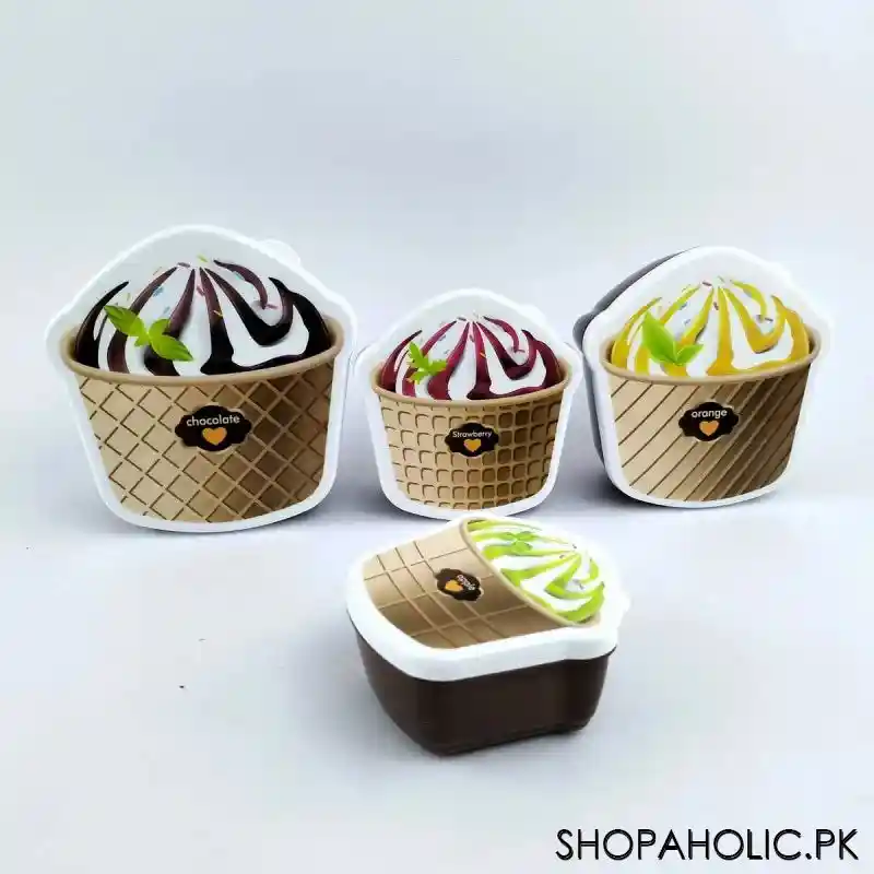 4 Pcs Ice Cream Style Plastic Lunch Box