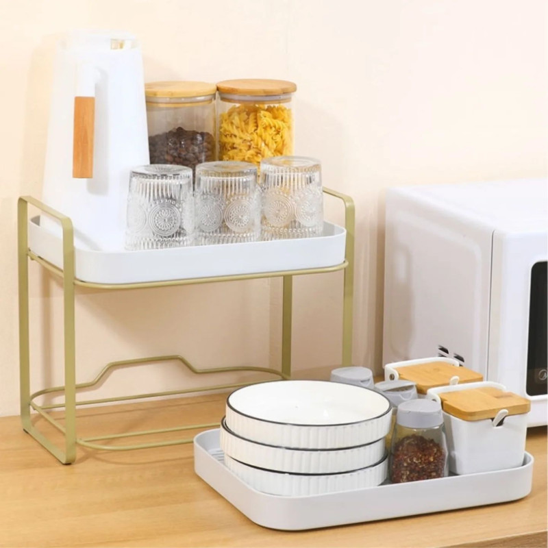 Luxury 2 Tier Drain Storage Rack