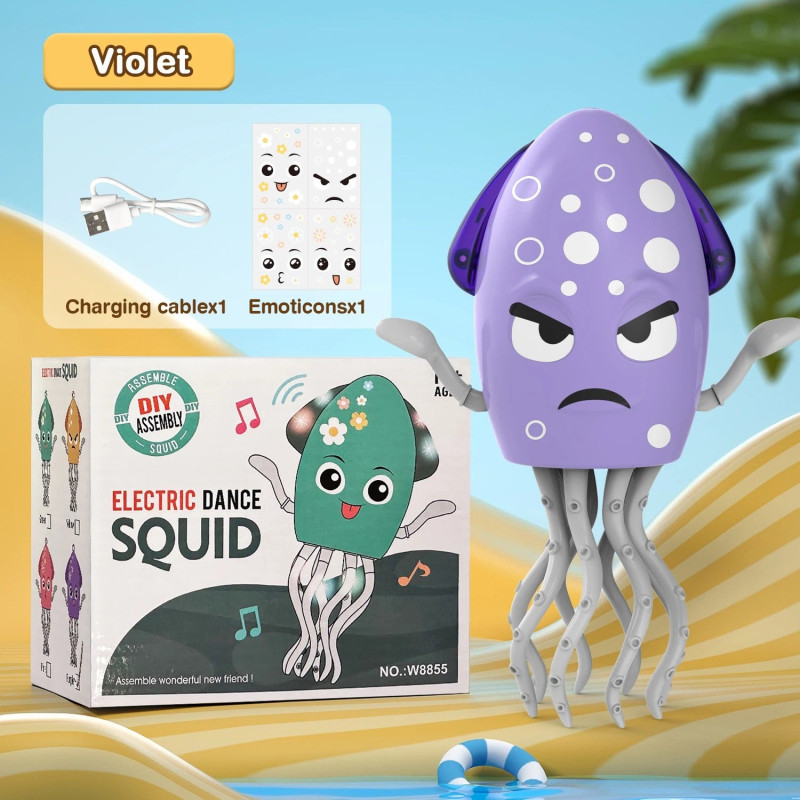 Funny Electric Auto-Avoid Octopus with Led Lights Music Electric Crawling Octopus Stress Relief Gift Interactive Robotics Gags