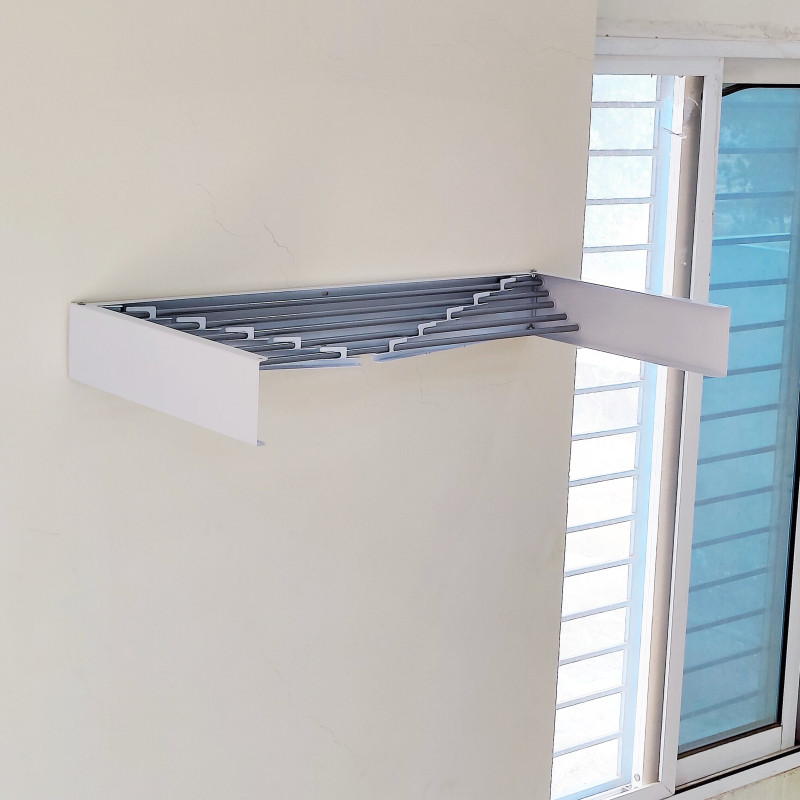 Retractable Wall Mounted Laundry Drying Rack by Hamzastore.pk