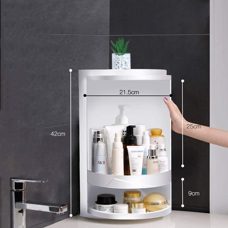 Corner Storage Cabinet (360? Rotatable)