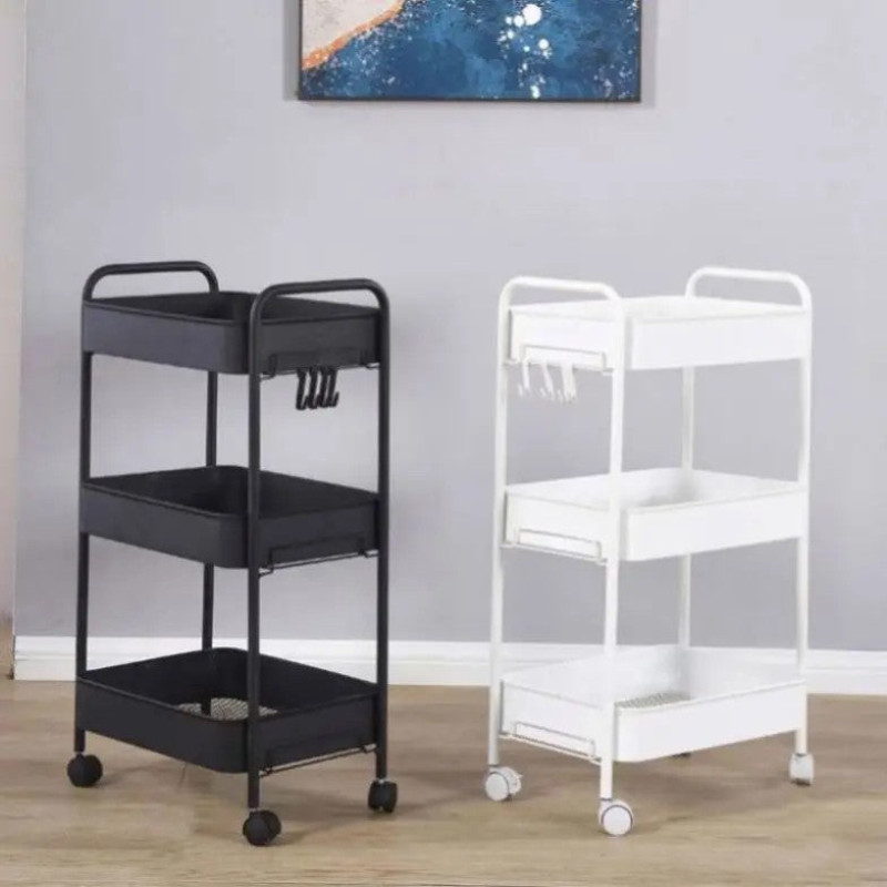 Trolley With Storage Tier Island Premium 4 Drawer Wheel Rolling Home Restaurant Serving Locking Food Kitchen Cart