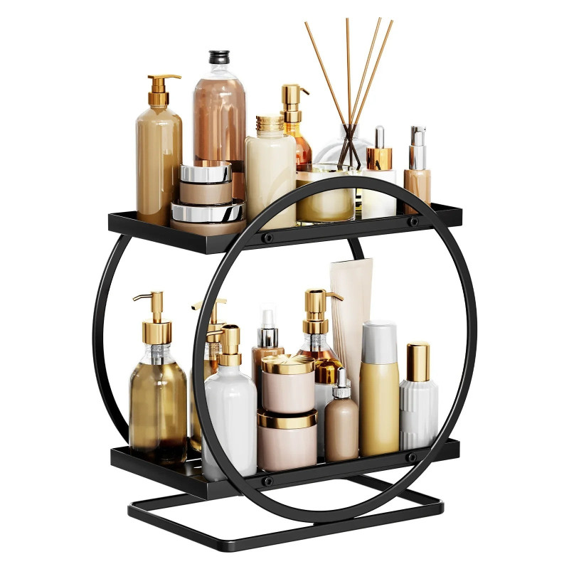 Shelf Light Luxury Toilet Bathroom Wash Rack Cosmetics Storage Box Desktop Dresser Rack