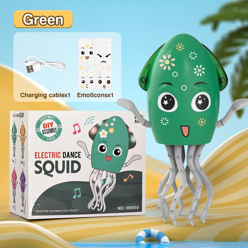 Funny Electric Auto-Avoid Octopus with Led Lights Music Electric Crawling Octopus Stress Relief Gift Interactive Robotics Gags