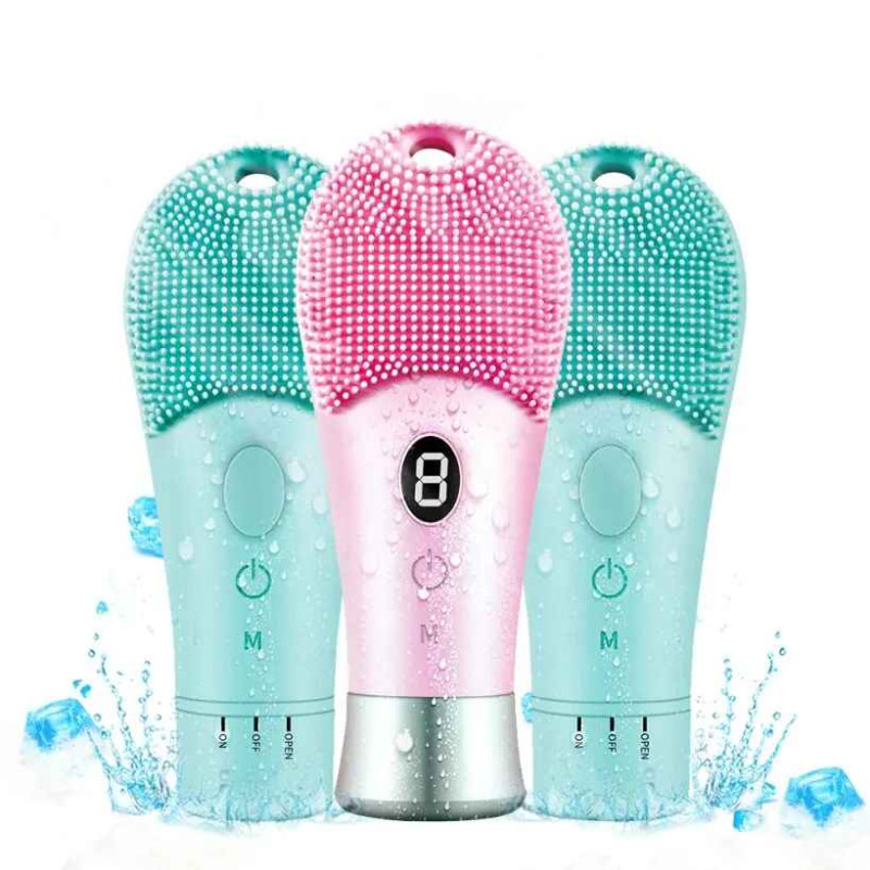 Electric Ultrasonic Skin Sonic Scrubber Facial Brush Cleaner