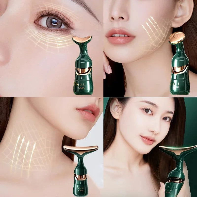 Neck Facial Lifting Massager 3IN1 Device Microcurrent Reduce Double Chin Vibration Face Anti Wrinkles Tightening Skin Care Tools