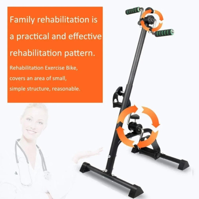 -Pedal Exerciser Bike Hand Arm Leg And Knee Peddler Adjustable