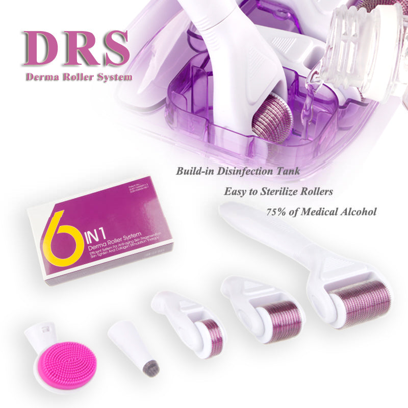 6 in 1 Derma Roller Kit for Face, Beard, Hair Growth & Skin Rejuvenation