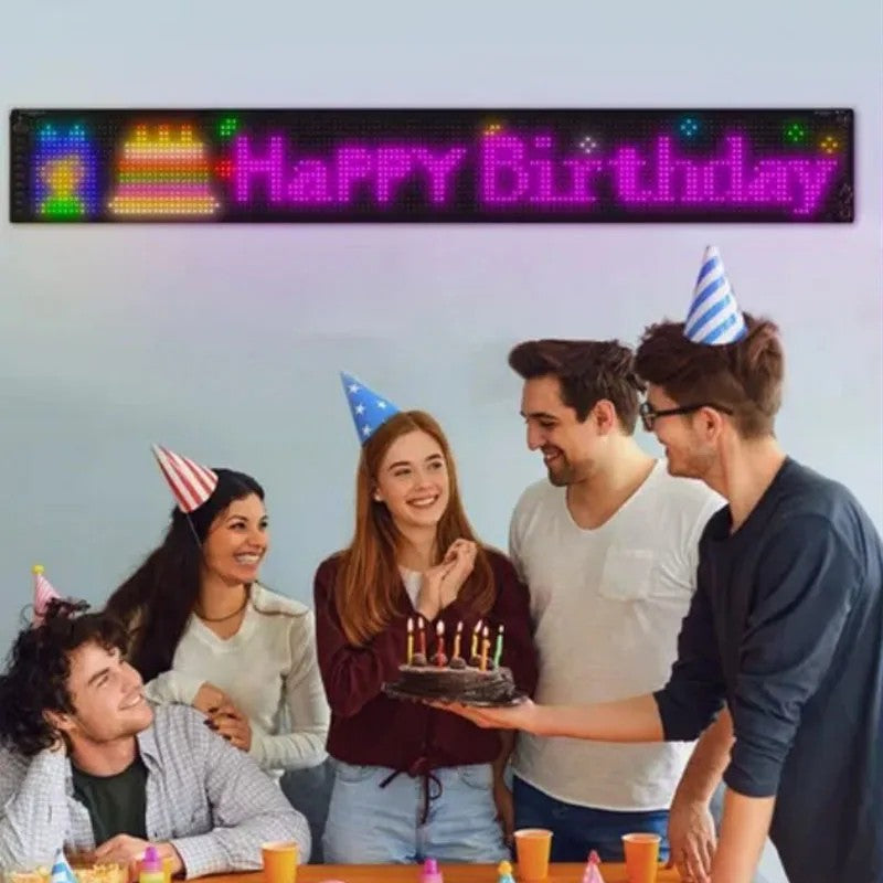 LED Matrix Pixel Panel Display Screen Flexible RGB Car Graffiti Scrolling Text Animation Shop Reminder Light Bluetooth