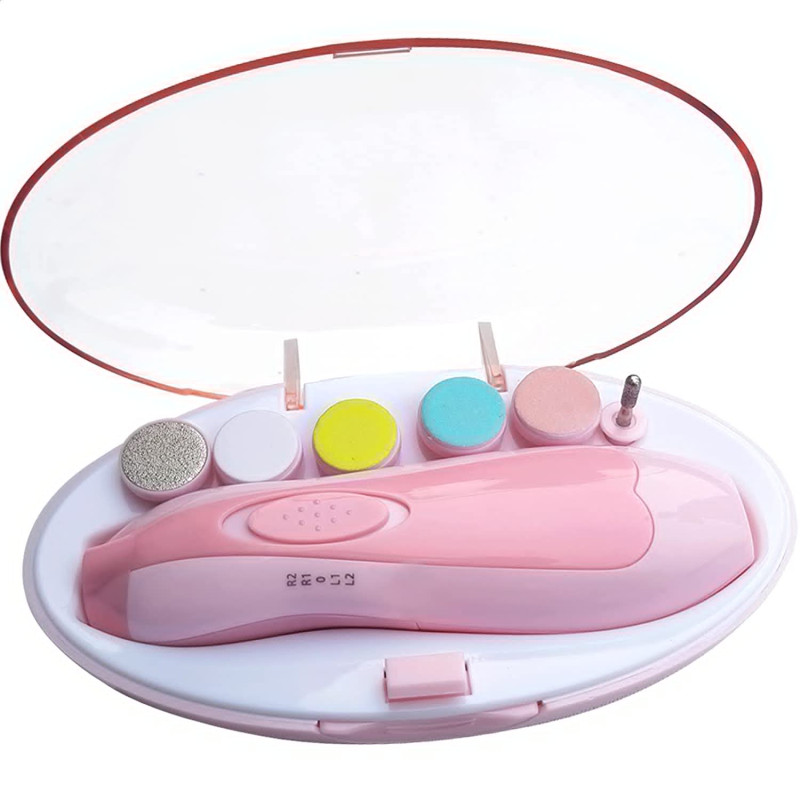 Infants To Adults Electric Led Light Nail Trimmer