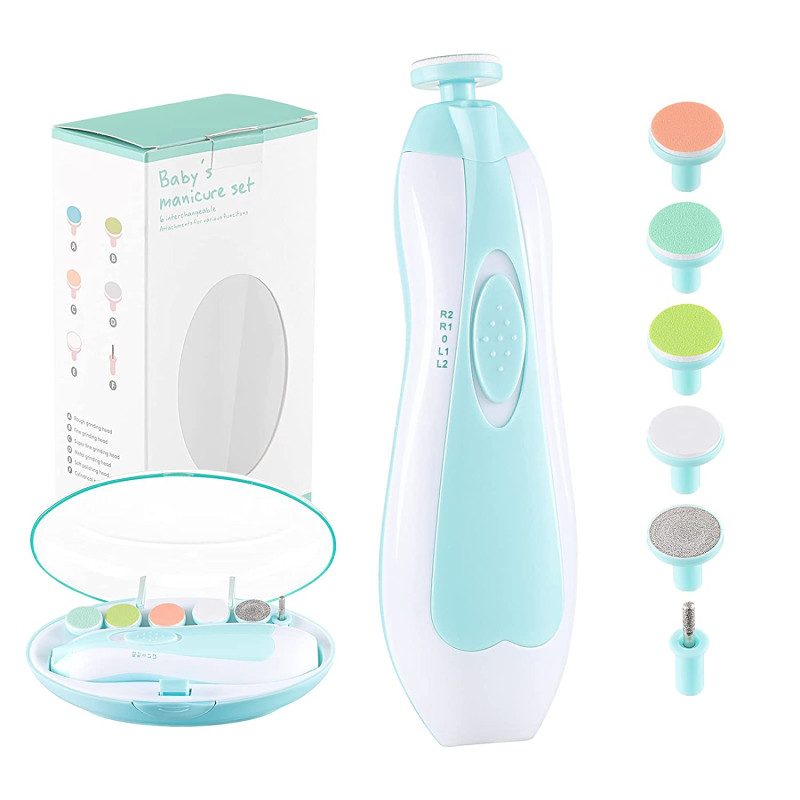 Infants To Adults Electric Led Light Nail Trimmer