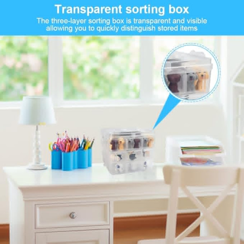 Multi Layer 18 grid plastic storage box