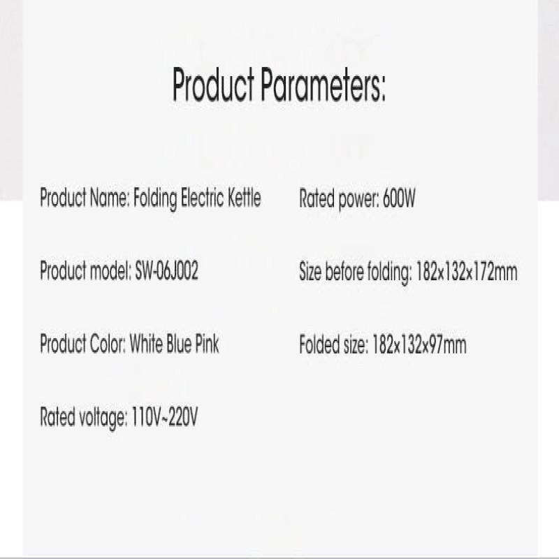 Foldable Kettle Silicone Electric Kettle