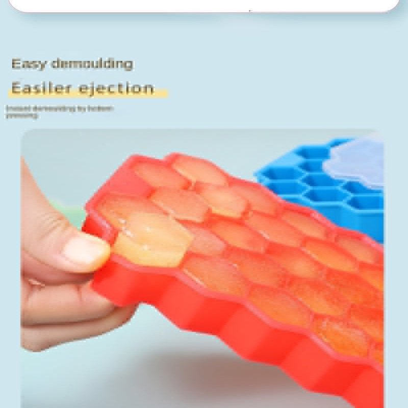 Flexible Honeycomb Ice Tray With Lid