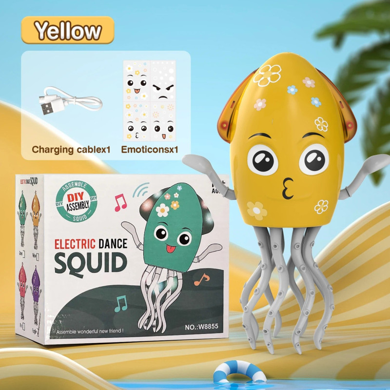 Funny Electric Auto-Avoid Octopus with Led Lights Music Electric Crawling Octopus Stress Relief Gift Interactive Robotics Gags