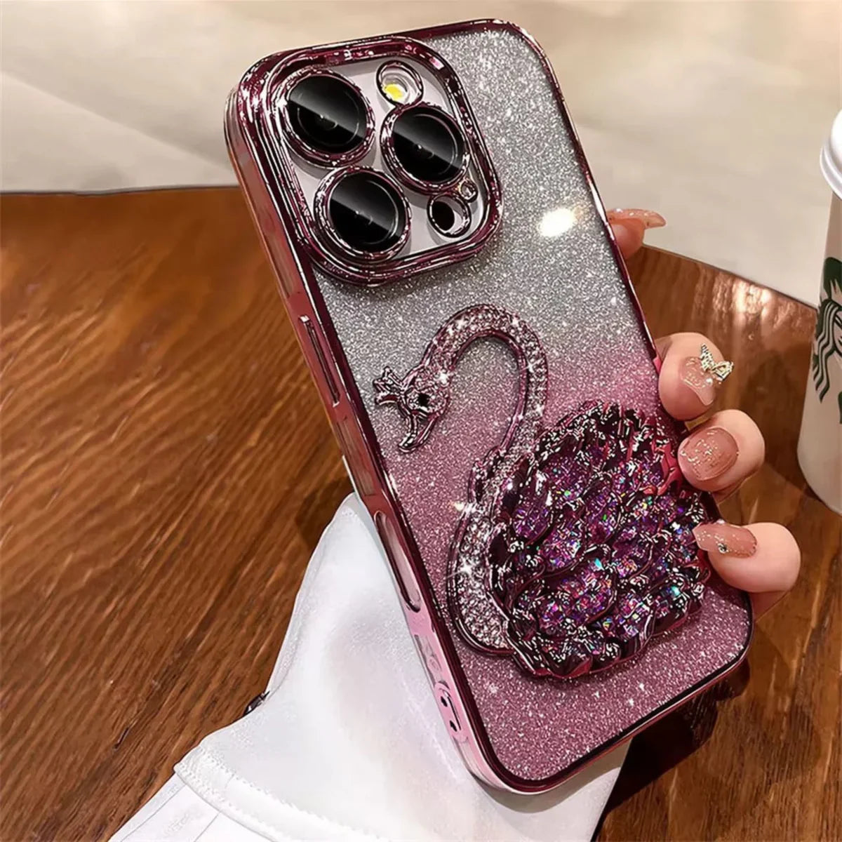 Swan Shimmer Case For iPhone