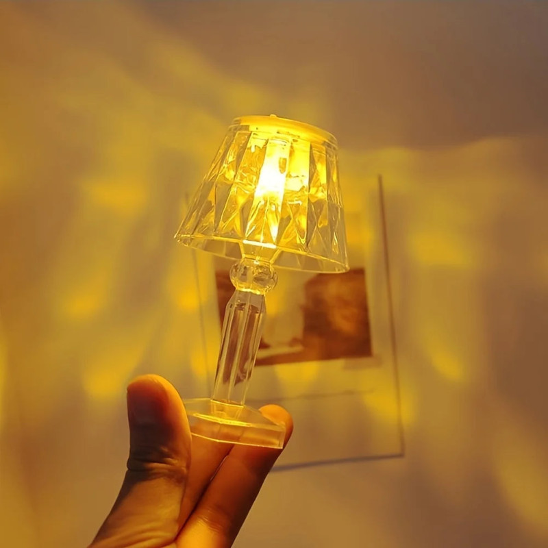 LED Diamond Table, Cordless Color Changing Touch Lamp, Bar Crystal Lighting, Decorative Small Table Lamp for Bedroom Living Room