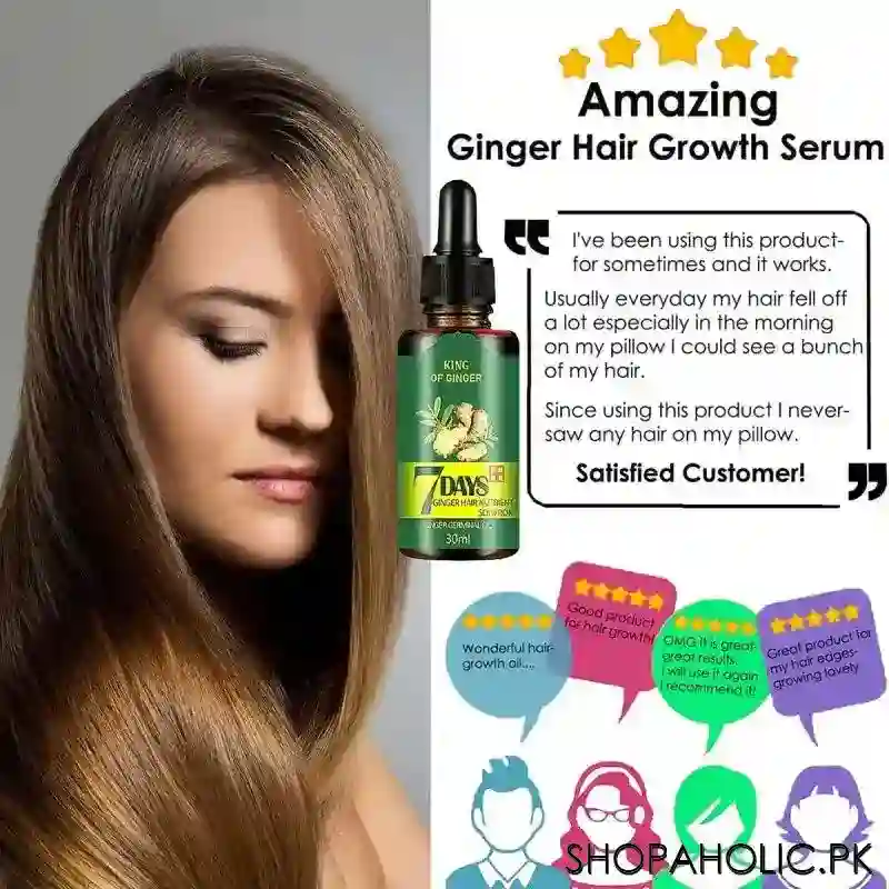 7 Days Ginger Germinal Oil for Hair Regrowth, 30ml