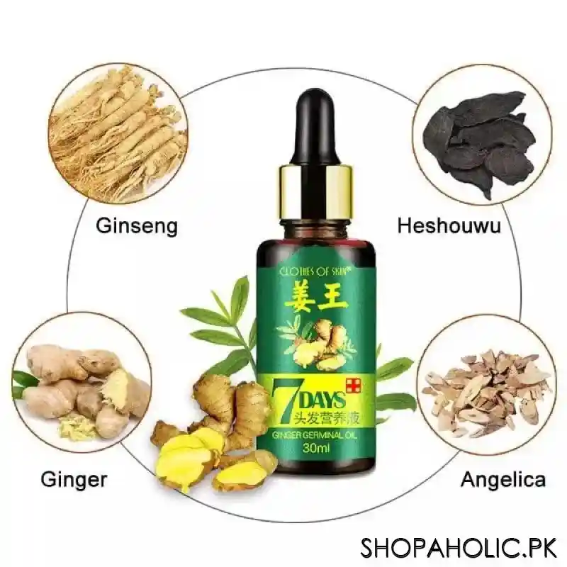 7 Days Ginger Germinal Oil for Hair Regrowth, 30ml