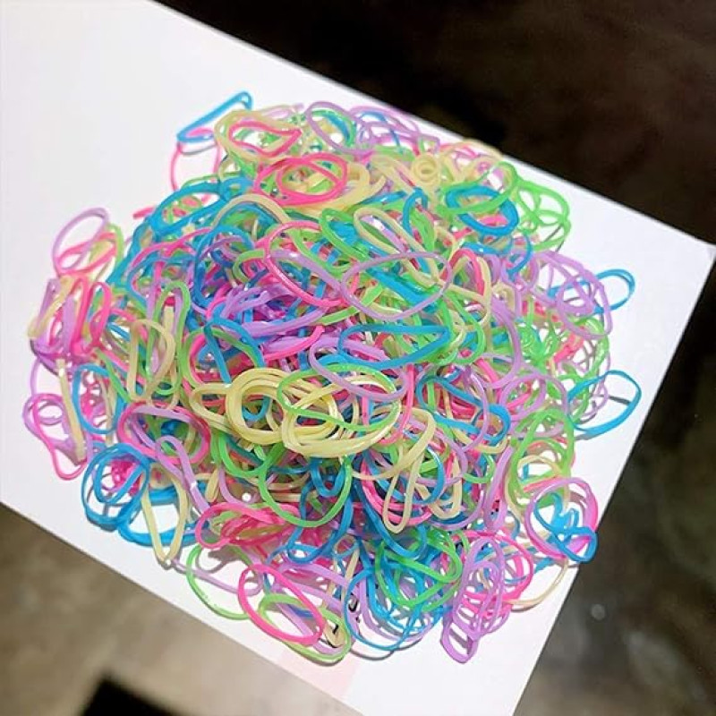 Cute Elastic Hair Ties (Pack of 1,000)