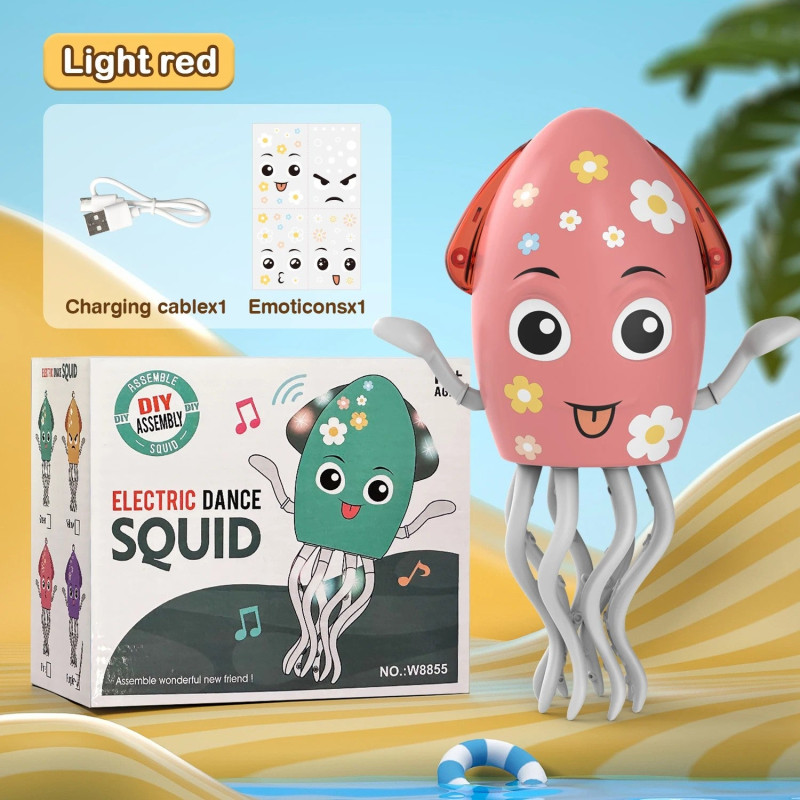 Funny Electric Auto-Avoid Octopus with Led Lights Music Electric Crawling Octopus Stress Relief Gift Interactive Robotics Gags