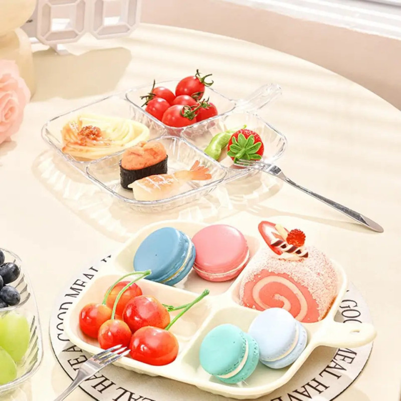 four compartment snack and serving tray