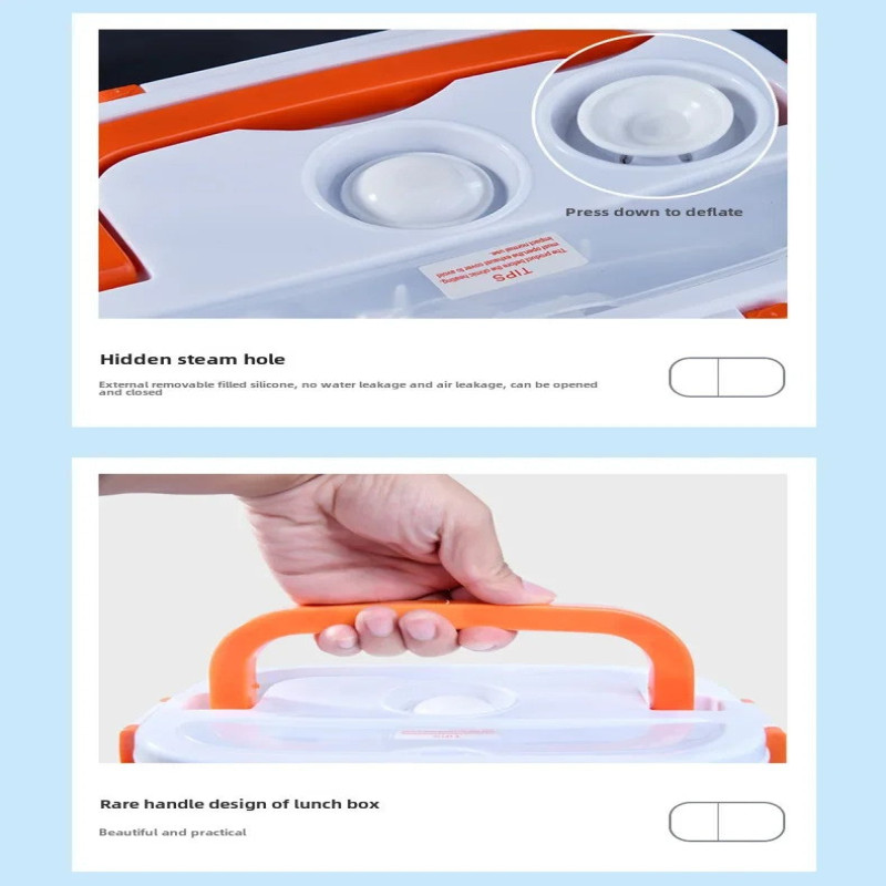 Portable Rechargeable Electric Lunch Box Heated Insulated Lunch Box